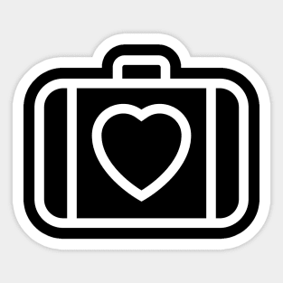 U2 - Heart Suitcase Icon - Walk On (white) Sticker
